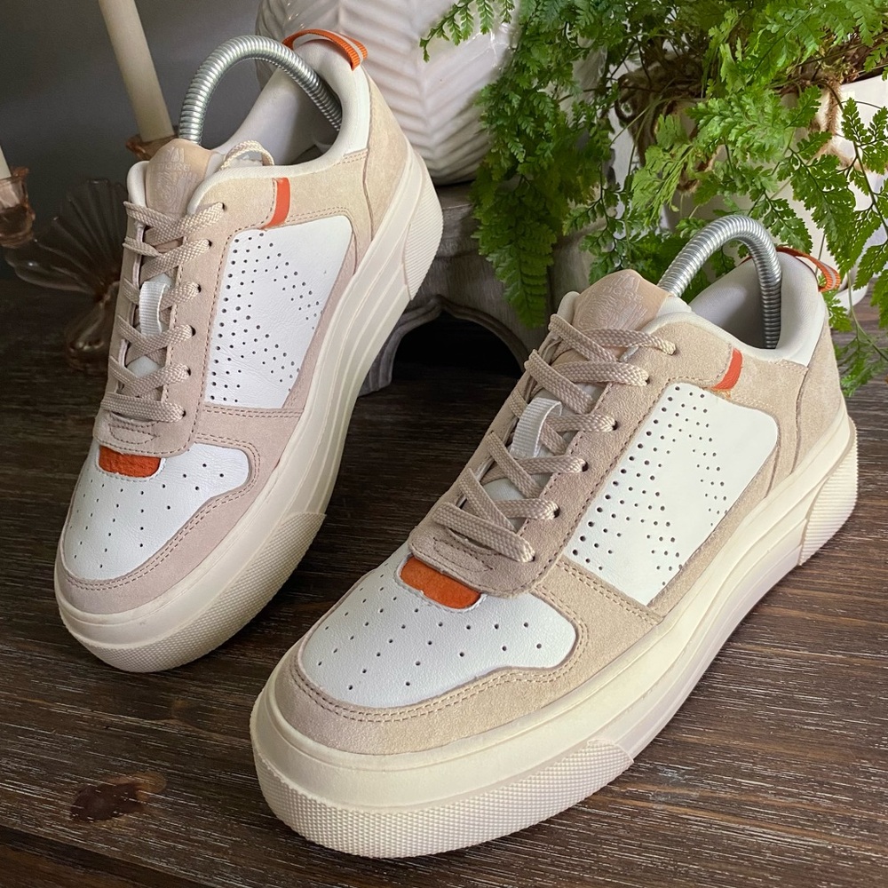 Le Tigre Platform Sneakers Shoes Women’s 8.5 M Beige Cream